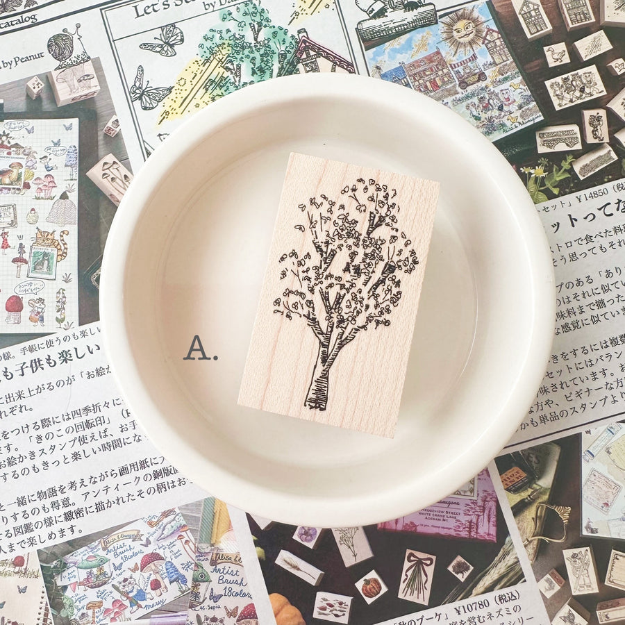 Akamegane Village by the Oaktree rubber stamps