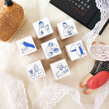 Miho miyauchi girls daily rubber stamps - 01