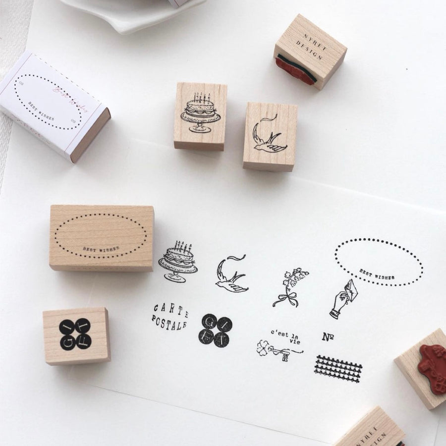 Nyret - The postcard seise rubber stamps