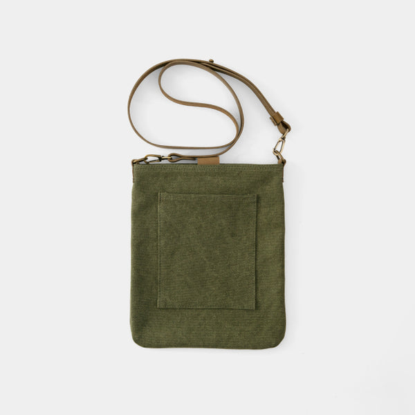 Traveler's Factory Canvas Shoulder Bag Olive color – journalpages