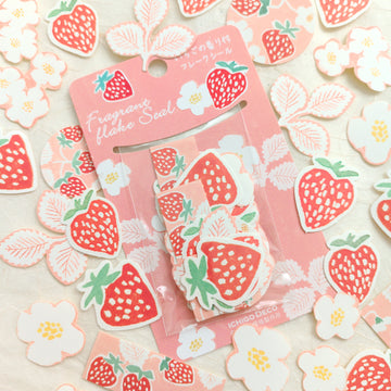 Ichigo Deco & Strawberry Party Scented Die Cut Stickers