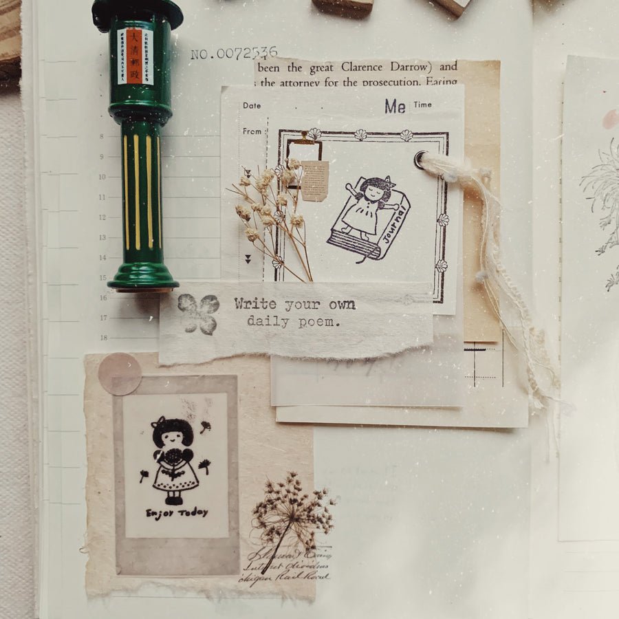 Journal pages x Hankodori ME-TIME series Rubber Stamps
