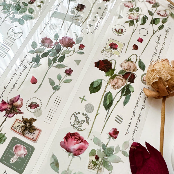 Baicangjia studio rose garden pet tape & washi tape – journalpages