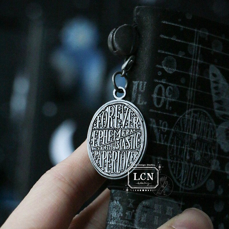 LCN Paperlover/ Stationery addicted double-sided metal charm