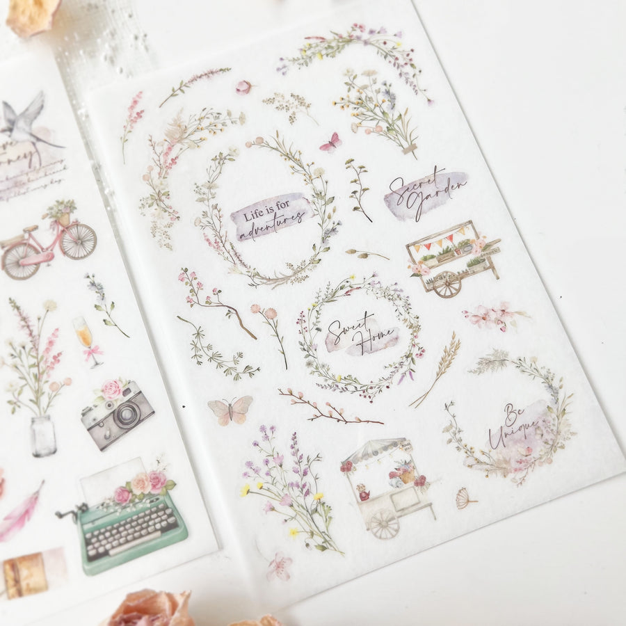 Journal Pages Love Journey print on sticker