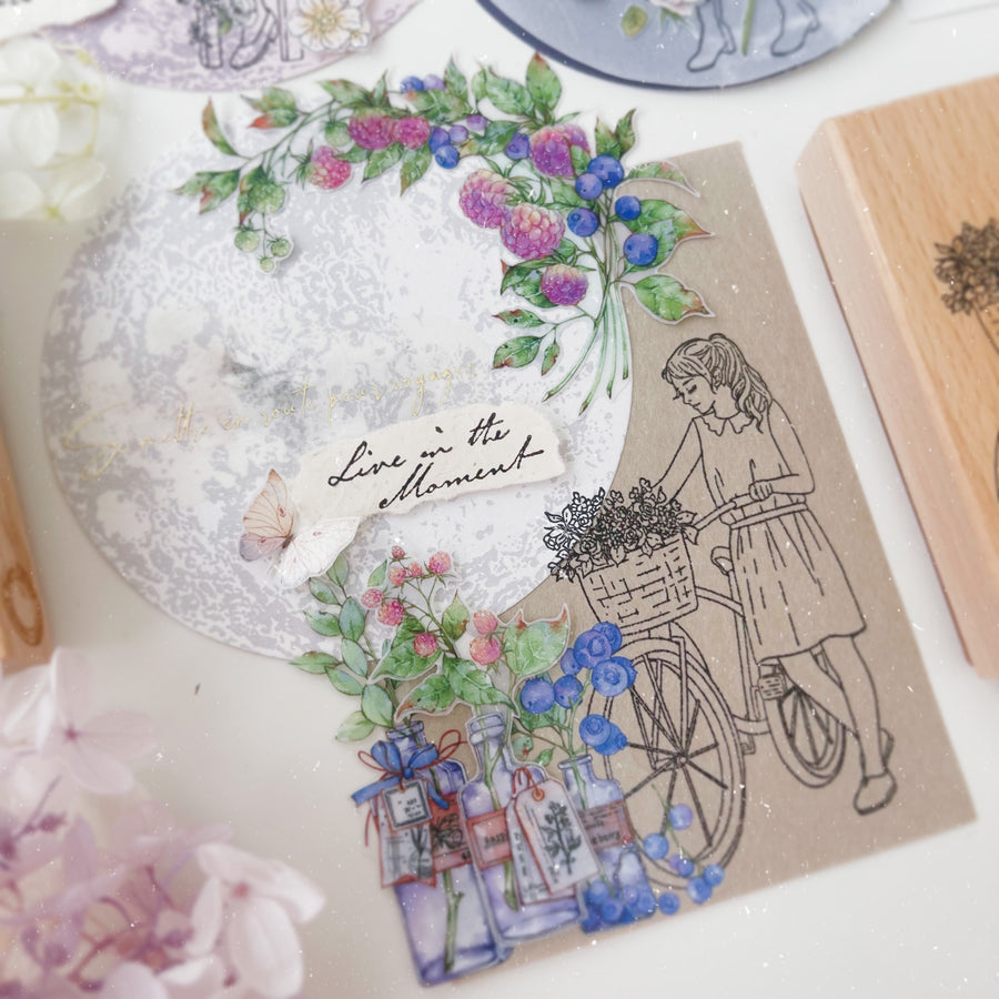 Journal Pages x Windry Ramadhina Bouquet rubber stamps