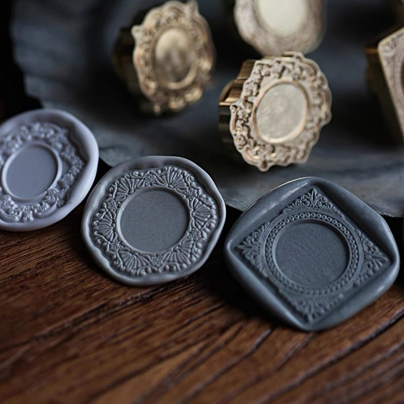 DP Lace Frame wax seal stamp( come with handle)