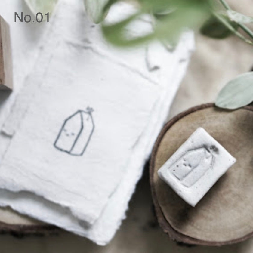 Black Milk Project mini house clay holder Rubber Stamp - Vol.2