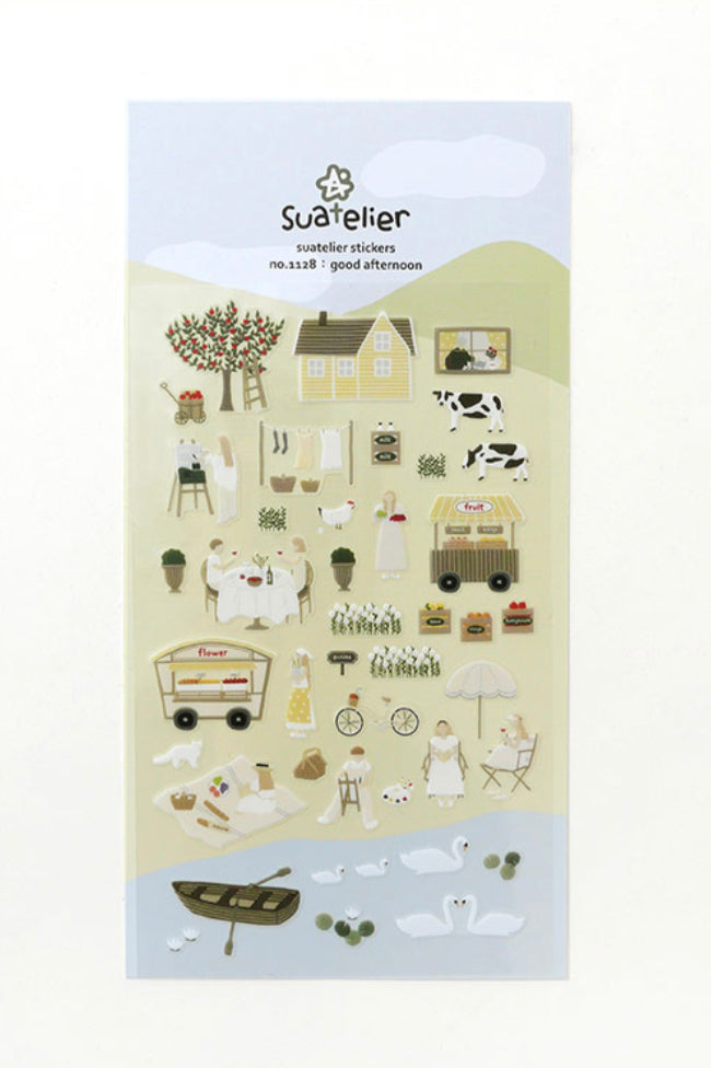 Suatelier good afternoon Sticker Sheet