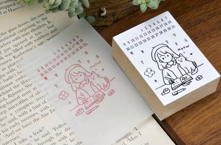 B.Book Girl's Daily II Rubber Stamps