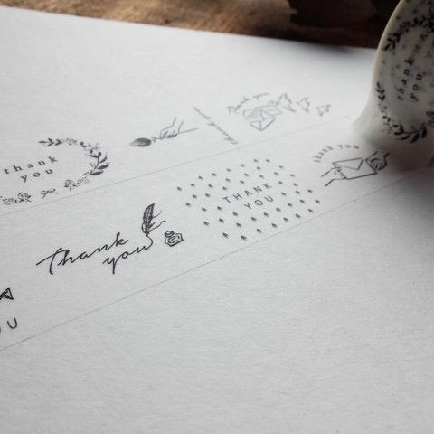 Oeda letterpress “7 Pattern ” Thank You Wash Tape