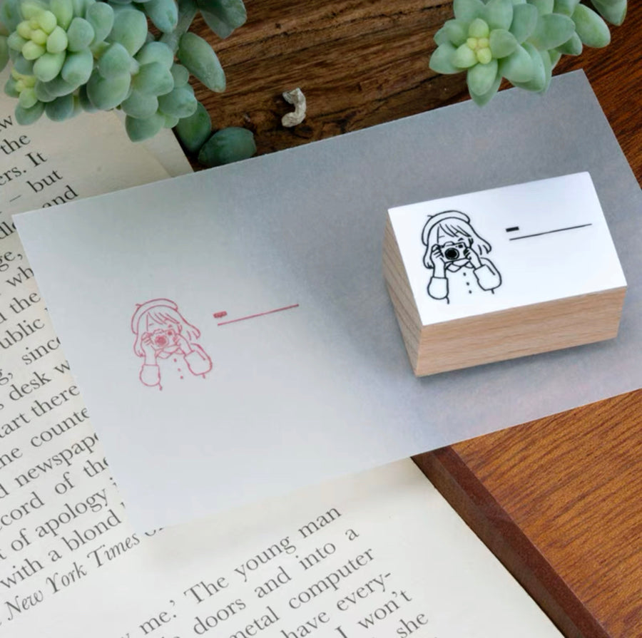 B.Book Girl's Daily II Rubber Stamps