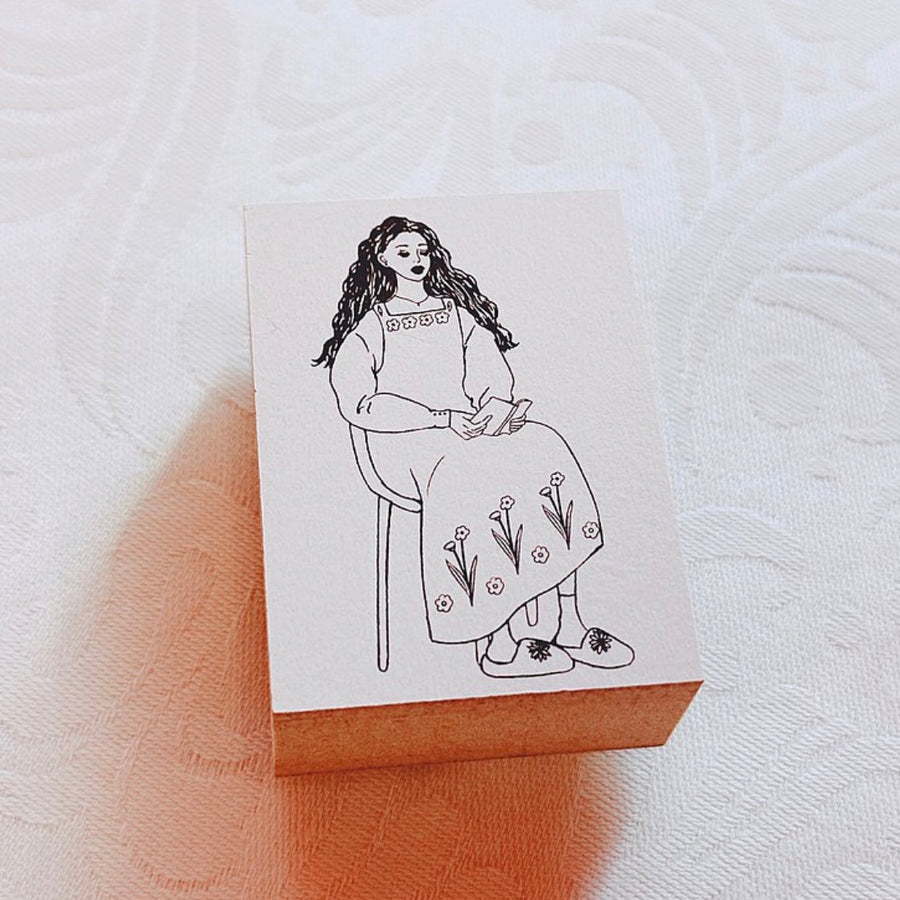 LDV Old School dairy woman rubber stamp