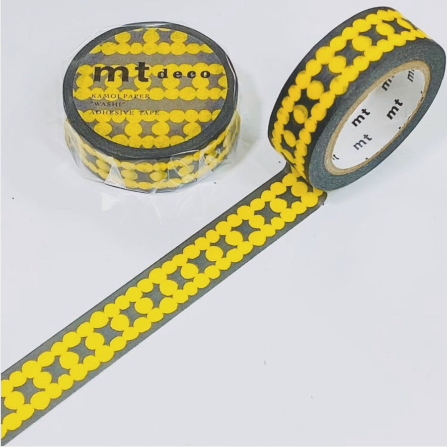 MT Ladder Dot Yellow Washi Masking Tape