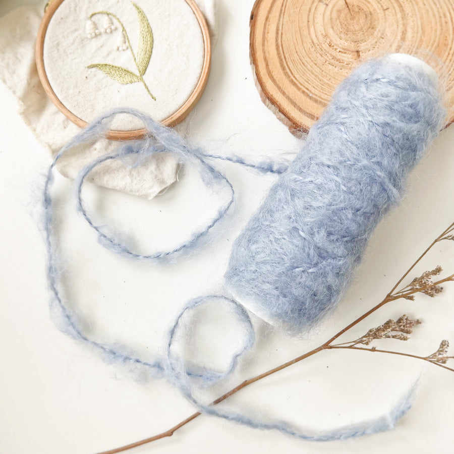 Avril Marshmallow mohair Minicone Yarn- Pastel colour