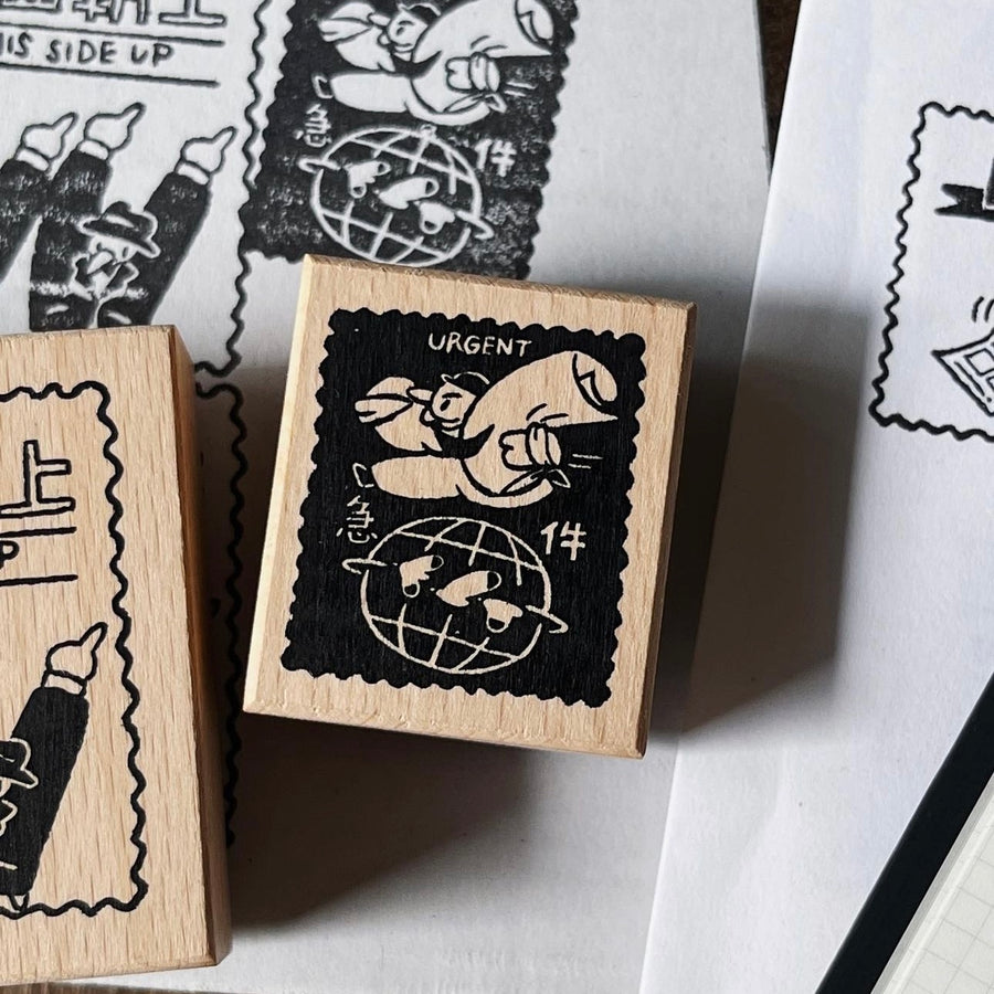 Yamadoro Bird office Rubber Stamp - Urgent