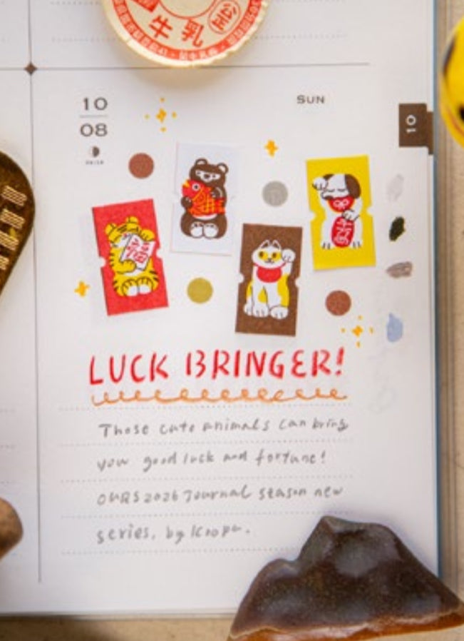 (Pre - order)OURS little lucky friends label sticker roll