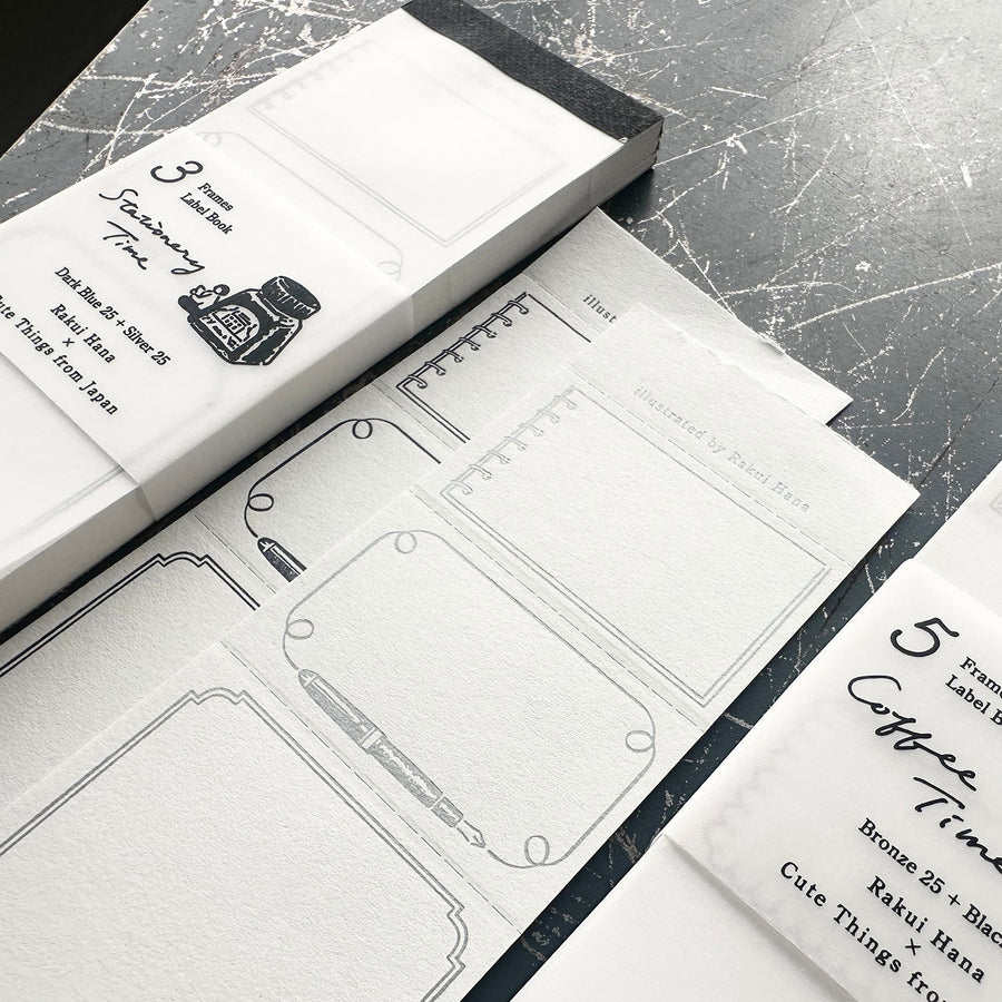 Oeda letterpress x Rakui Hana- Cute Things from Japan label book