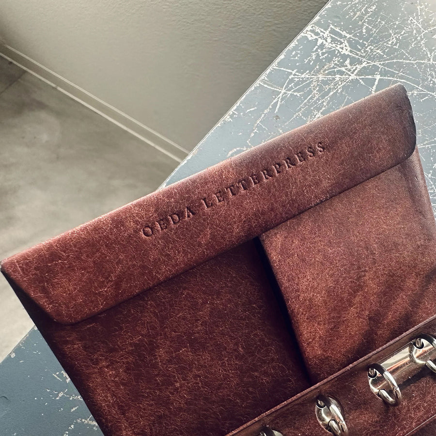 Oeda letterpress x M5 DIARY LEATHER COVER