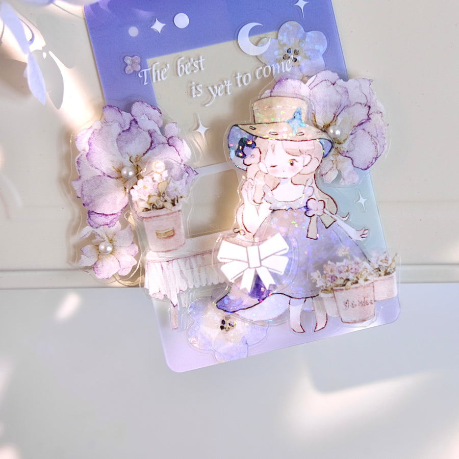 Freckles Tea Vol. 4 little flower fairy galaxy foil kiss cut pet tape