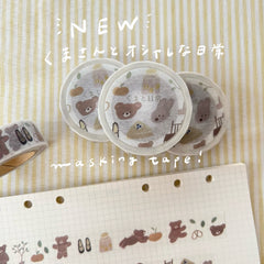 Ranmyu washi tape - Bear and daily life