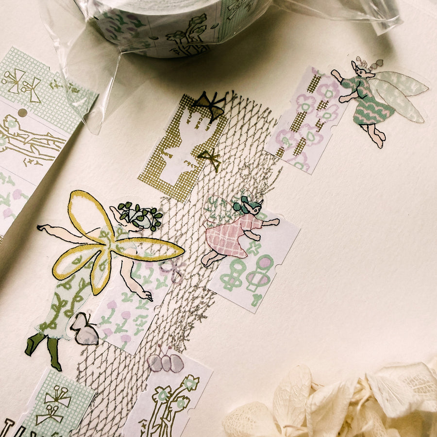 Misshoegg kiss cut pet tape-Field Flower Fairy