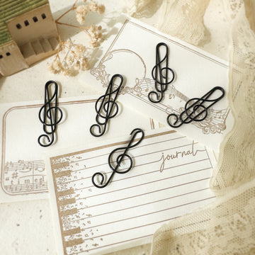 Journal Pages music note paper Clip
