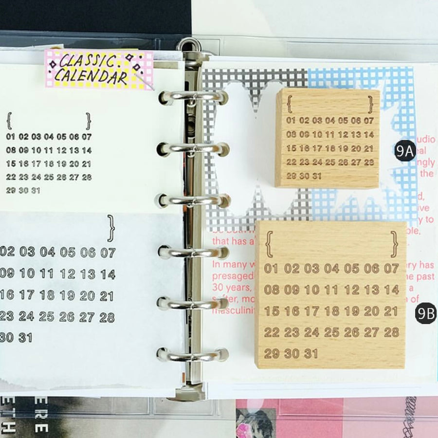 Kurukynki ”DAY TO DAY“ Basic Calendar rubber stamps