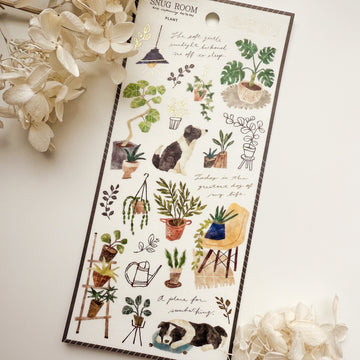 Mind Wave snug room gold foil sticker- Plant