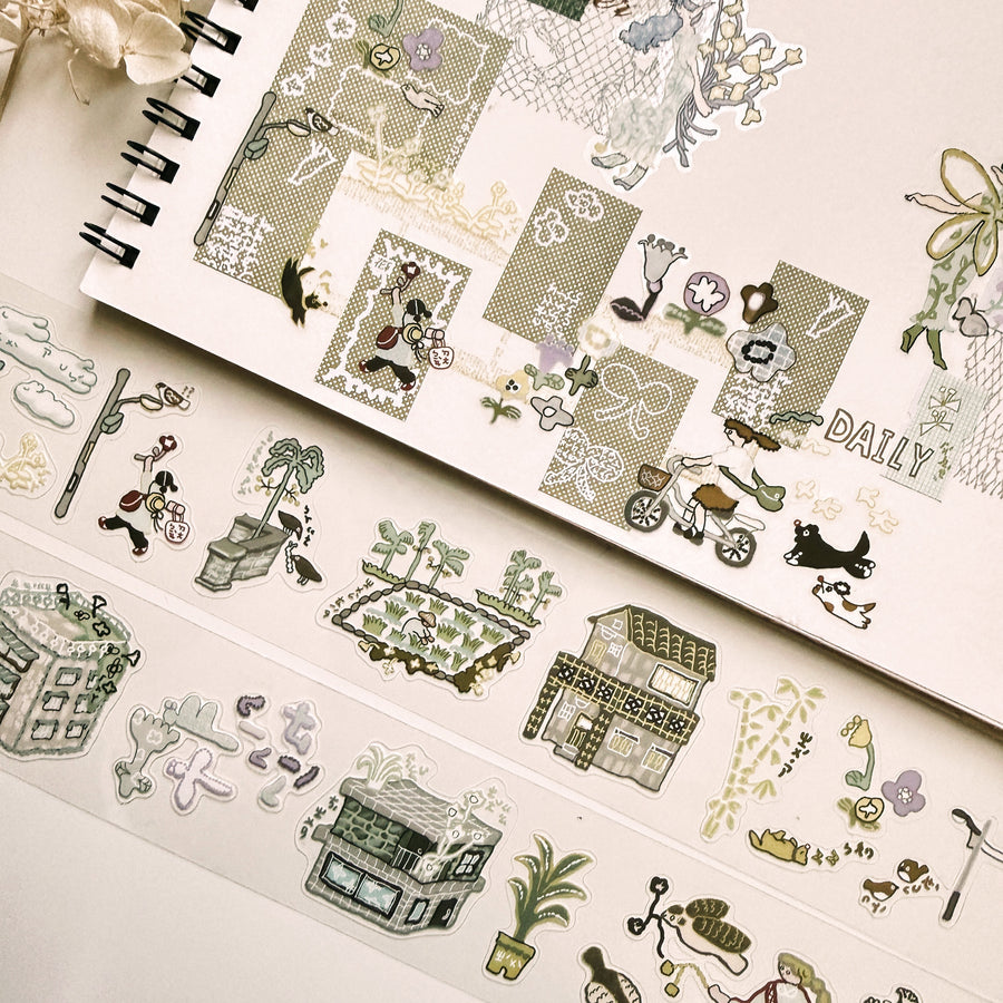 Misshoegg kiss cut pet tape - country road