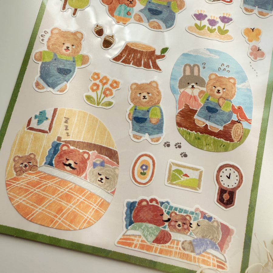 Mind Wave die cut sticker - little bear’s sunday