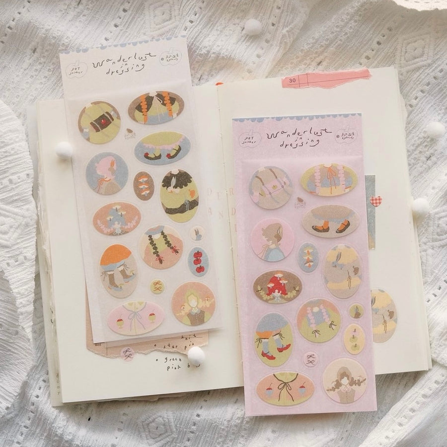 Bighands pet sticker set - wanderlust in dressing