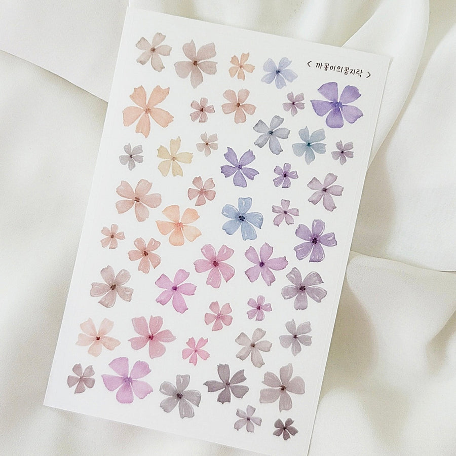 Ggaggong cosmos flower sticker