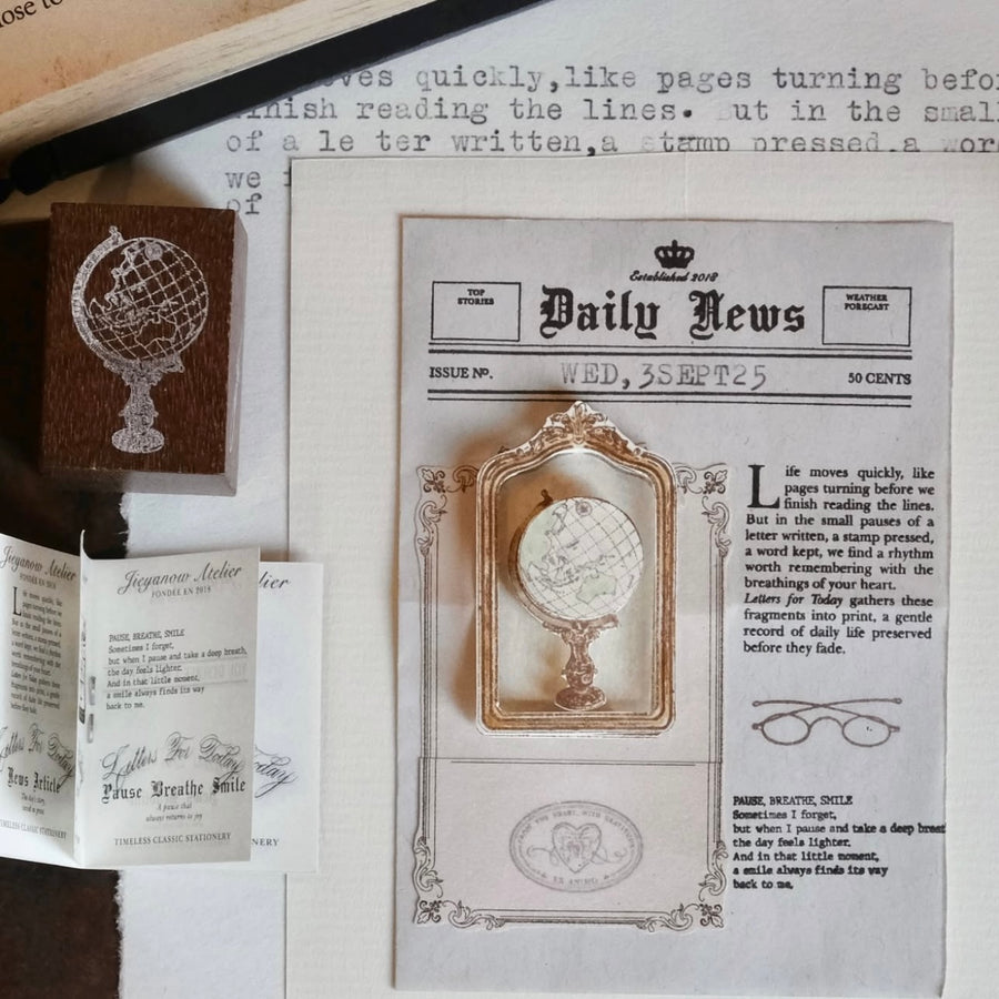 Jieyanow Atelier letters for today rubber stamps