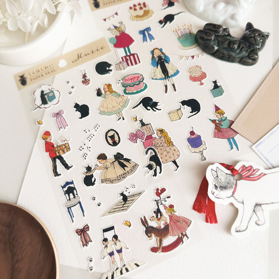 Japanese paper Sticker Sheet - party