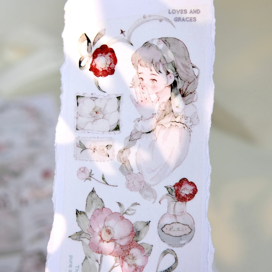 Freckles Tea Vol. 4 vivi’s Flower washi tape & pet tape