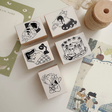 Lazy home - daily life rubber stamps