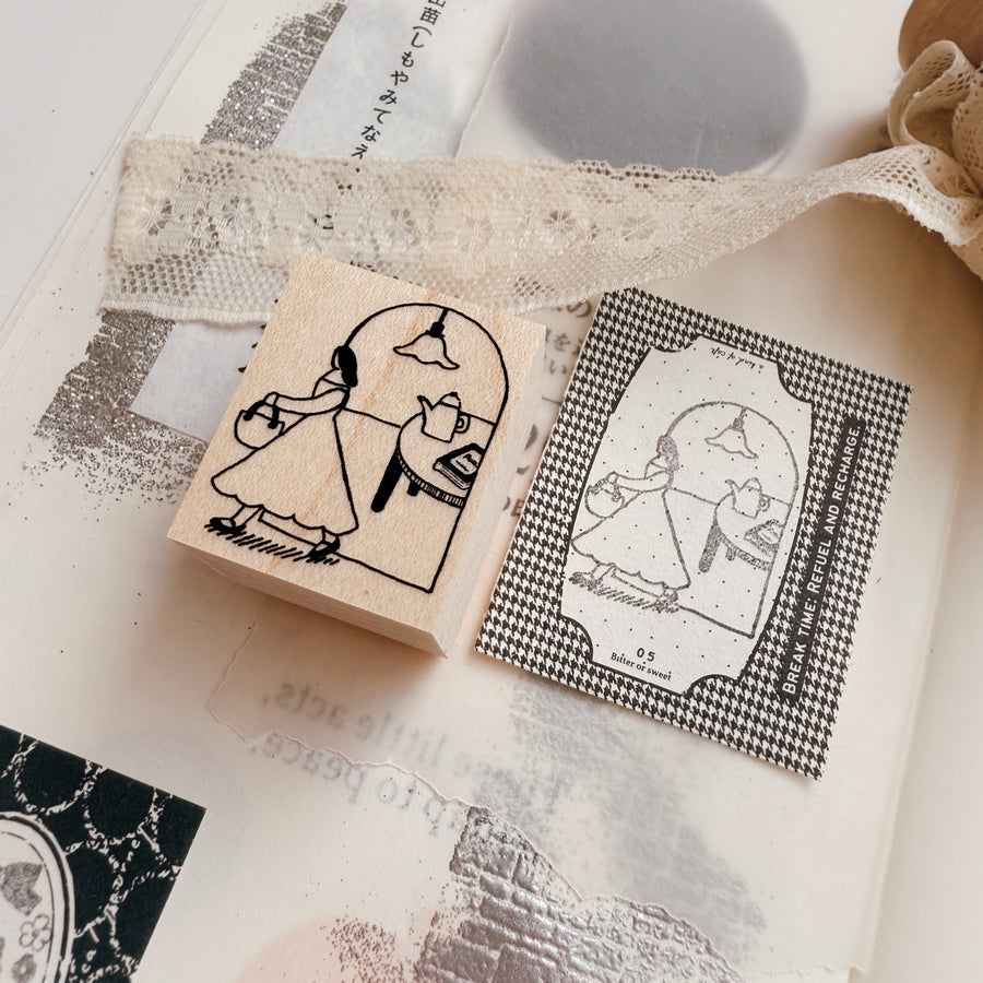 Kin.iro.hitode rubber stamp - ready to go out