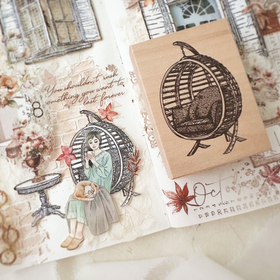 Journal Pages “slow living ” series rubber stamps - slow living