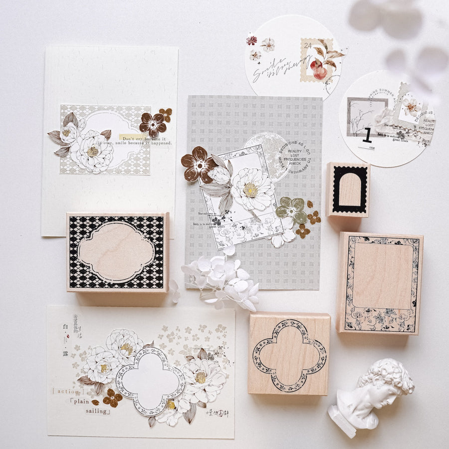 Jennyuanzi Frame Series rubber stamps