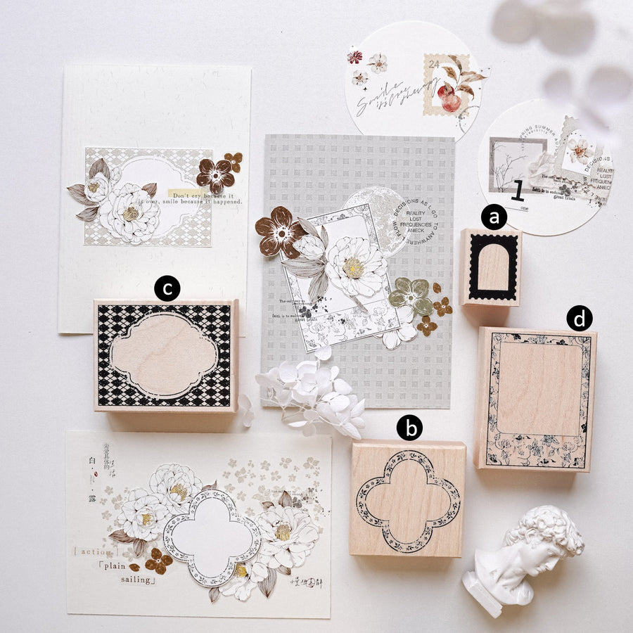 Jennyuanzi Frame Series rubber stamps