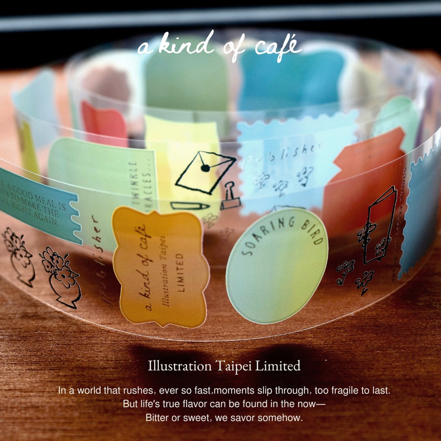 A kind of café 什物 Illustration Silver foil PET Tape - limited Taipei