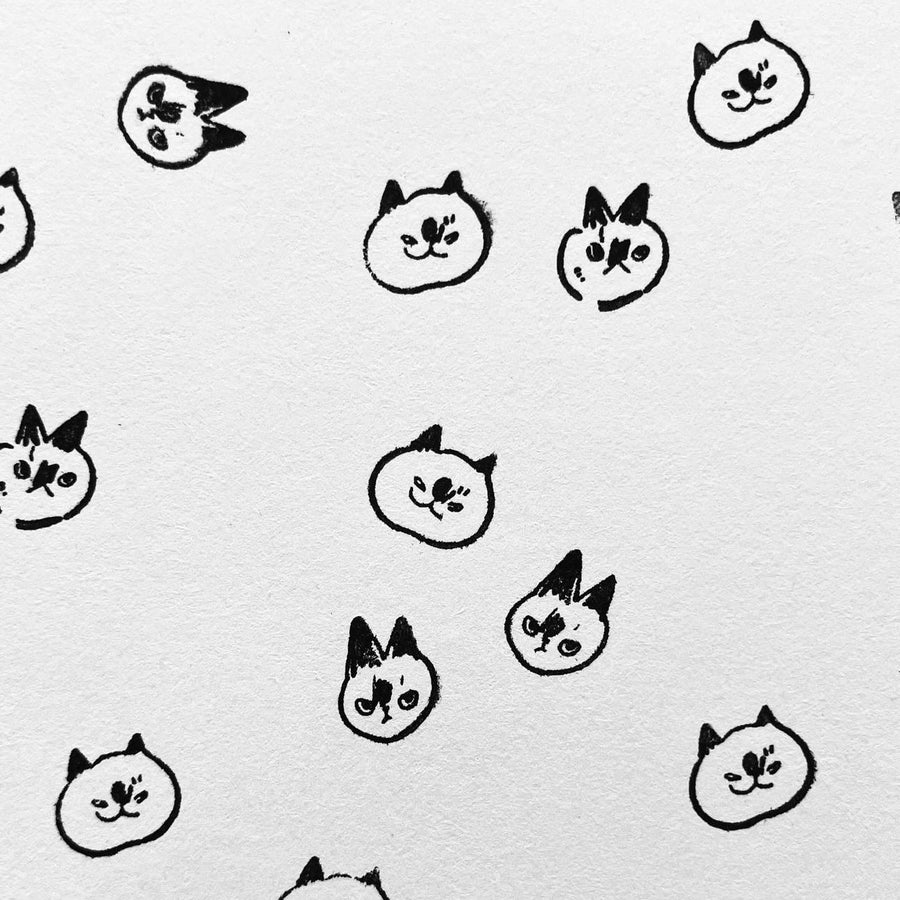 somesortoffern NEKO NEKO! Little black cat rubber stamps