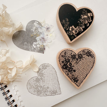 Journal pages rubber stamp - whispers in lace 01