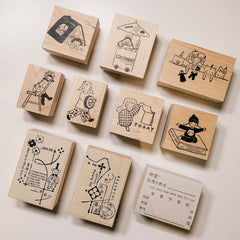 Hanen Studio stationery girl Series rubber stamps