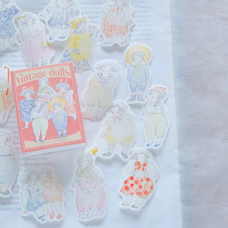 Dodolulu flake sticker matchbox 08 - vintage dolls