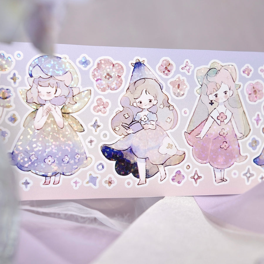 Freckles Tea Vol. 4 little flower fairy galaxy foil sticker roll