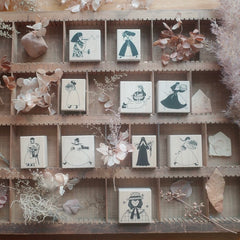Hanen studio x terufuku " girls " series rubber stamps