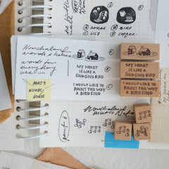 Kurukynki Nonchalant - House & Words Rubber Stamps