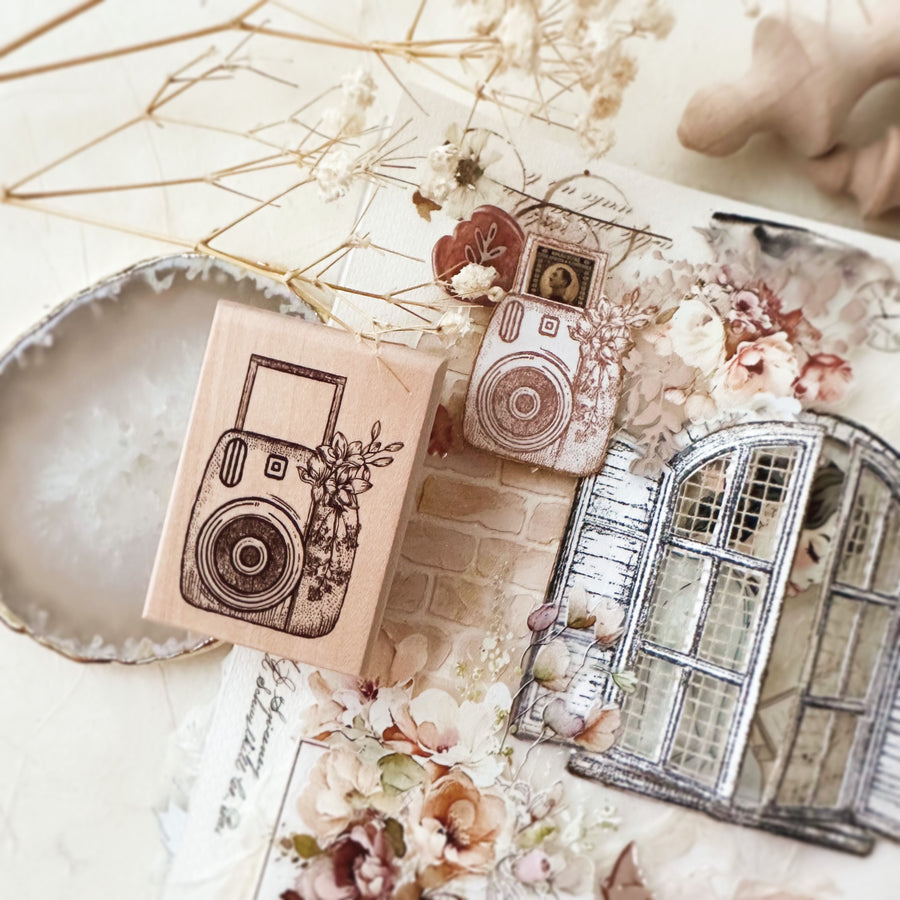 Journal Pages “slow living ” series rubber stamps - catch the moment